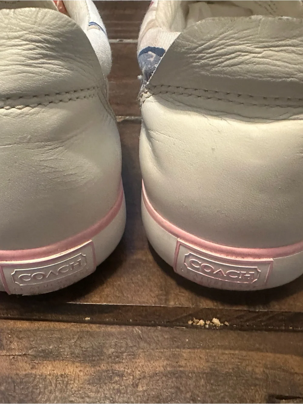 Coach Multicolor Signature Canvas Sneakers in White, Pink, Blue, Green, Orange